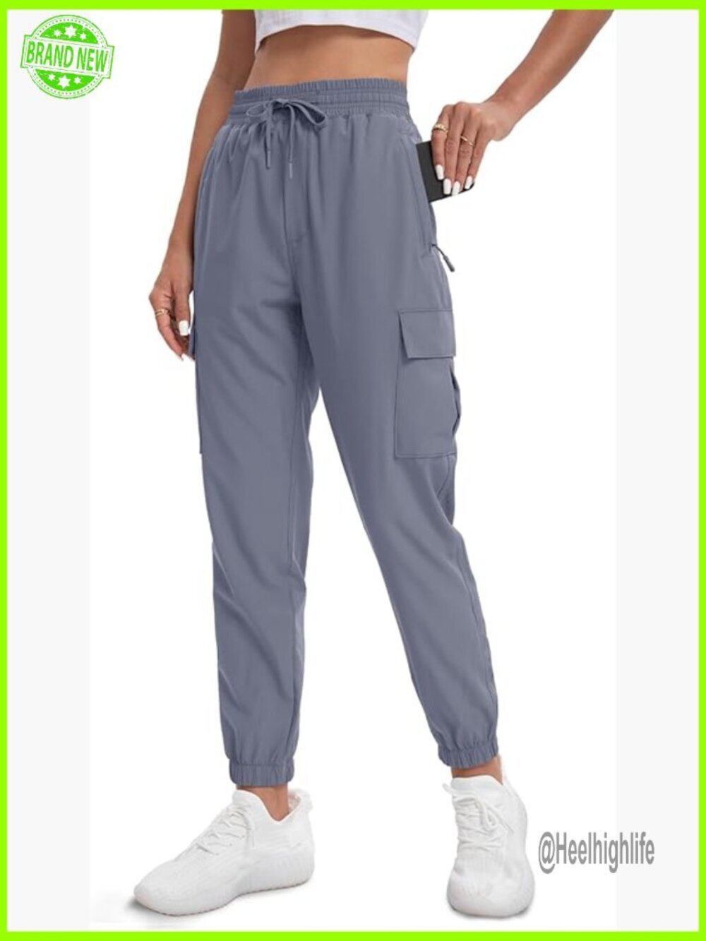 Lightweight Quick Dry Hiking Pants with Zippered Pockets, Adjustable Cargo